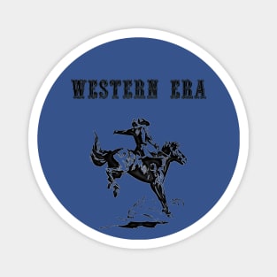 Western Era -  Cowboy on Horseback 8 Magnet